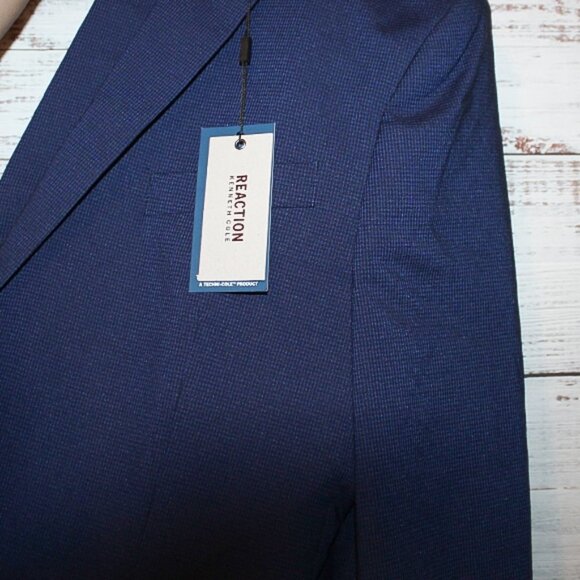 Reaction Kenneth Cole Techni-Cole Stretch Plaid Coat Size 42 Regular NWT - Picture 8 of 8